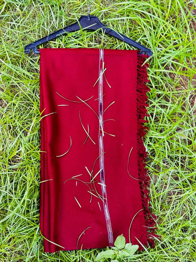 Men Wool Maroon color Shawl by Designer Shawl.