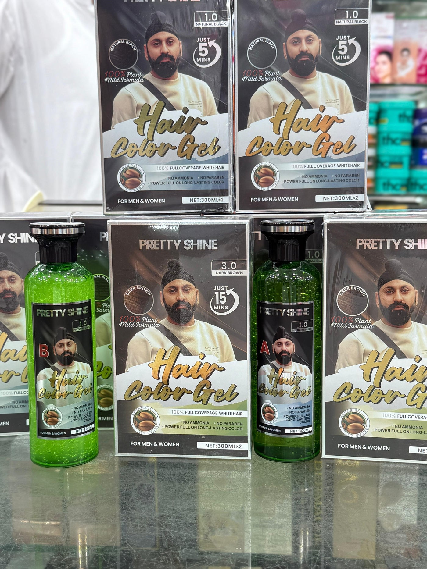 PRETTY SHINE HAIR COLOR  600 ML BLACK / BROWN